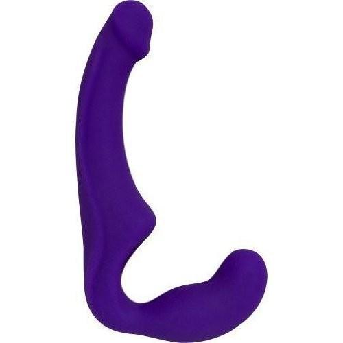 Ruby Ryder shares purple double ended dildo used for pegging