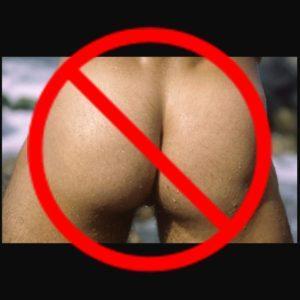 No Ass Sign red circle and slash