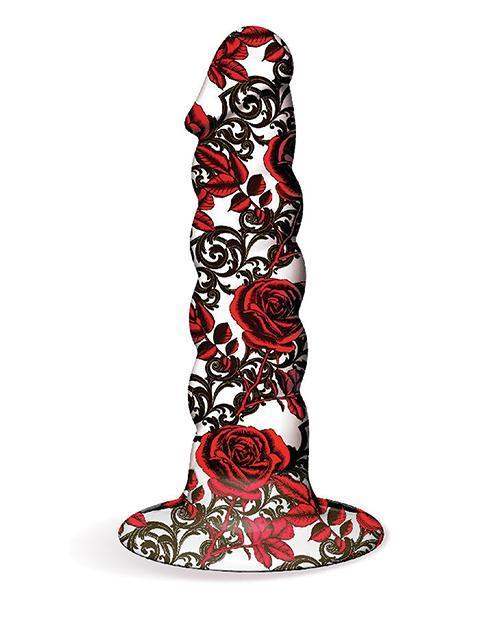Ruby Ryder shares twisted tattooed dildo with roses for pegging