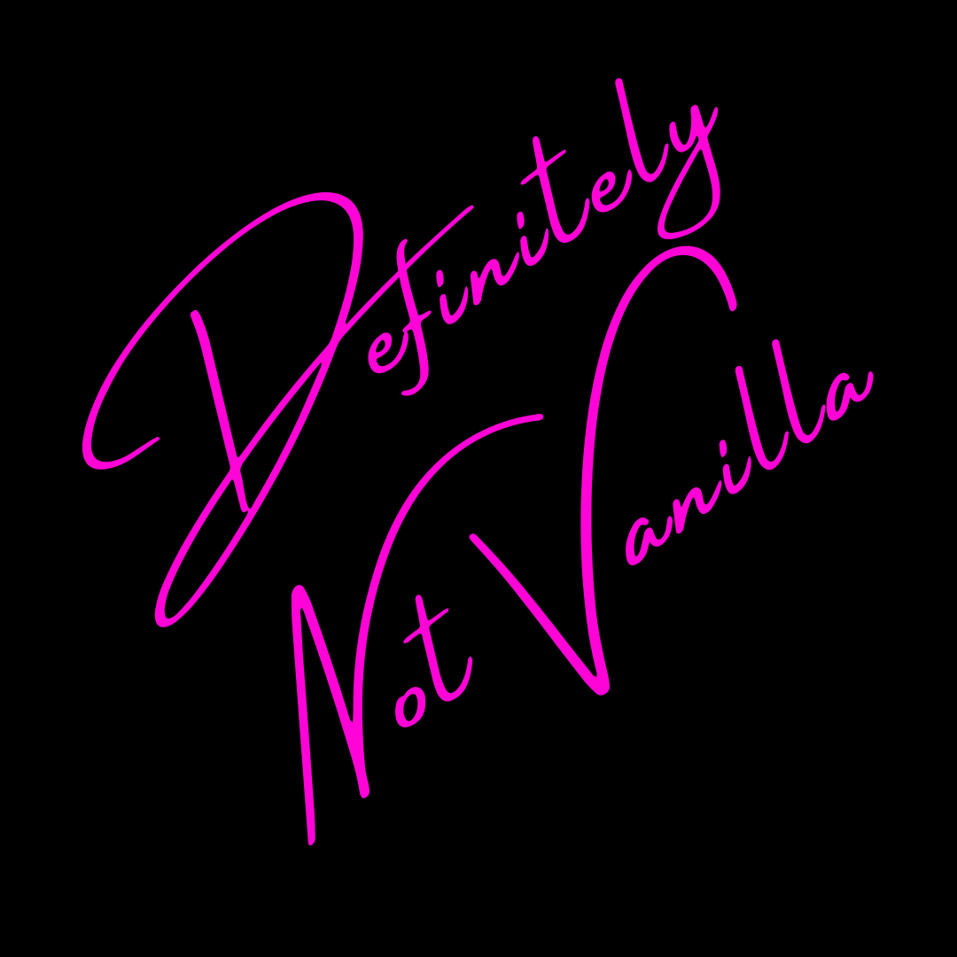 Ruby Ryder shares black sign with pink text saying "Definitely not Vanilla"