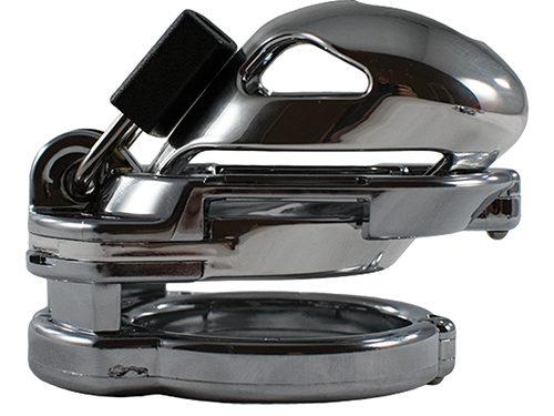 Ruby Ryder shares chrome chastity cage to be worn during pegging